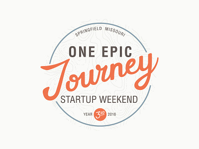 One Epic Journey - Startup Weekend 2016 design graphic illustrator logo script startup typography weekend