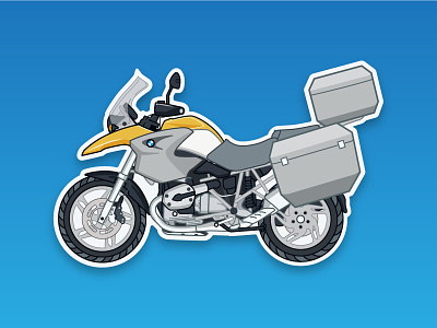 BMW R1200GS adventure bike bmw graphic icon illustration illustrator motorcycle ride travel vector wonder