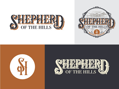 Final Shepherd of the Hills Rebrand badge branding emblem graphic illustration logo old world vector vintage