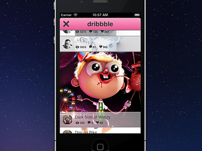 Dribbble App app design dribbble ios minimal simple xcode