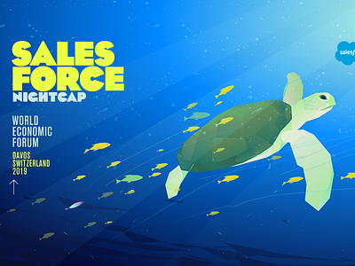 Salesforce — World Economic Forum branding davos identity illustrations low poly oceans planet earth salesforce save the oceans save the planet sea turtle world economic forum