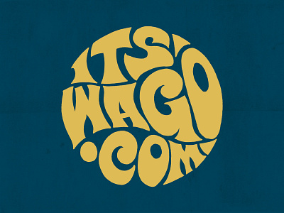 ITS WAGO 70s acid ipad lettering procreate round type wago wagon