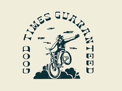Good Tims Guaranteed bike cowboy cycle lettering procreate tshirt wago