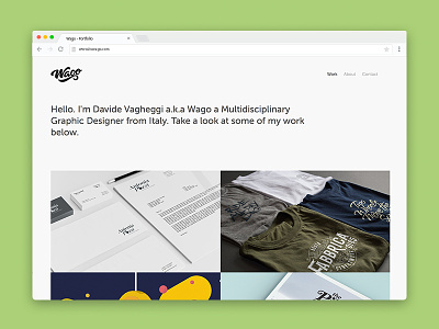 It's on! design logo portfolio wago website
