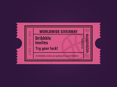 Dribbble Invite 2x illustration illustrator invite italy itswago ticket vector