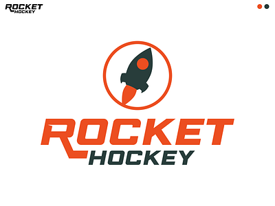 Rocket Hockey Logo brand design branding design logo logodesign typography vector