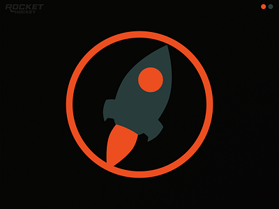 Rocket Hockey Icon app brand design branding design graphic design illustration logo vector