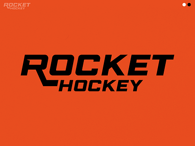 Rocket Hockey Main Logo brand design branding design graphic design logo typography ui vector