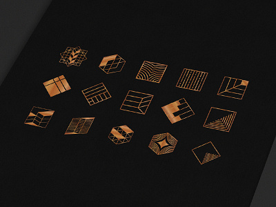 Geometric Logo Icon branding bronze geometric geometrical logos icon identity logo logo design