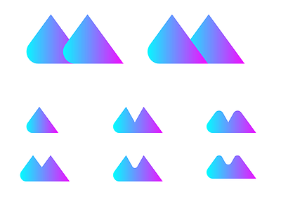 Experimenting with M and gradients logo