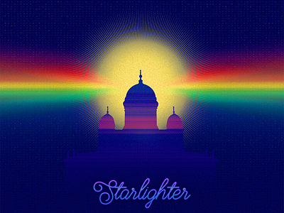 Starlighter 80s gradient rainbow starlighter sun