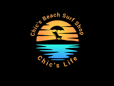 Beach logo beach chair logo beach logo beach shop logo branding design graphic design illustration logo logo design sea logo vector