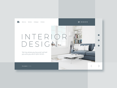 Interior Design Website design designconcept figma interiordesign interiordesignwebsite minimalism minimalismstyle ui website