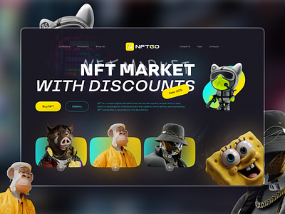 NFT Market Design design designconcept figma nft nftmarket ui webdesign websitedesign