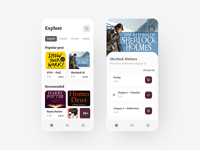 Audiobook UI Design