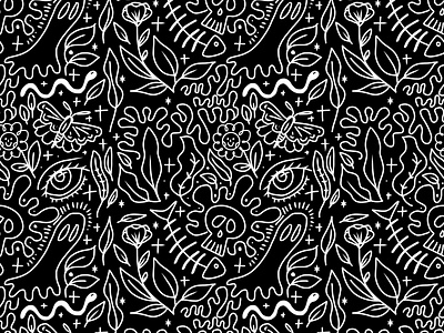 Black and White Ghosty Pattern
