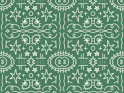 Witchy Green Repeating Pattern design graphic design illustration pattern