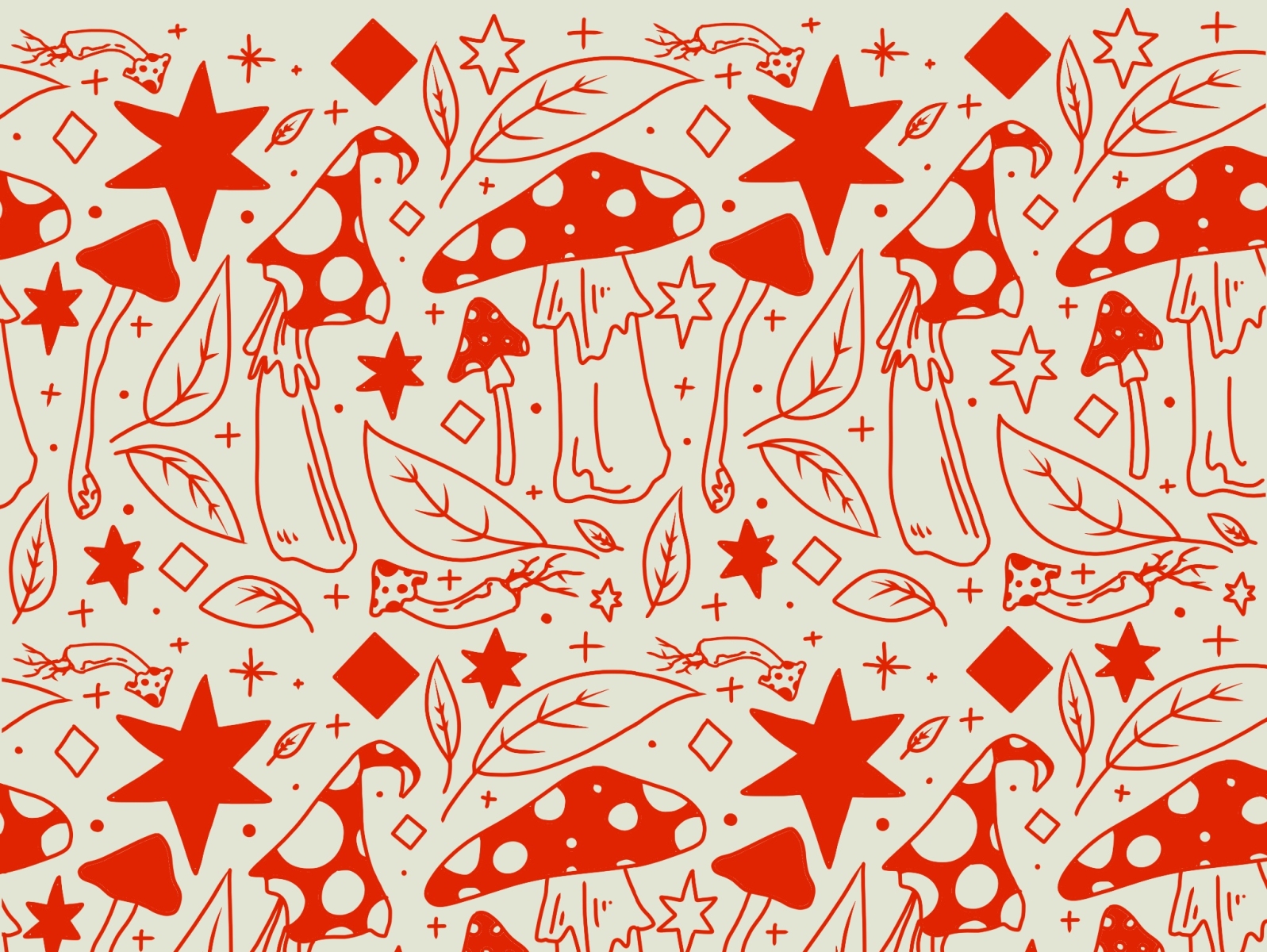 Cottagecore Mushroom Repeating Pattern by Blue on Dribbble