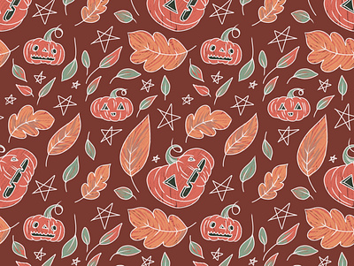 Cute Halloween Repeating Pattern design graphic design illustration pattern