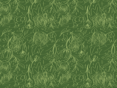 Green Sketchy Leaf Repeating Pattern design graphic design illustration pattern