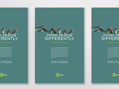 Doing Design Differently eagle environment graphic design graphics information low poly organization poster print speaker talk type