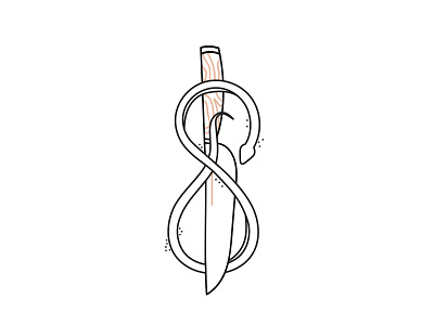 Snake 8 drawing eight illustration knife logo snake