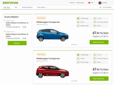 Enuygun.com Airport Transfer airport transfer animation app car booking car rental design flat gif istanbul minimal turkey turkish ui ux web website