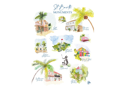 Monuments of Saint Barthelemy // Illustration