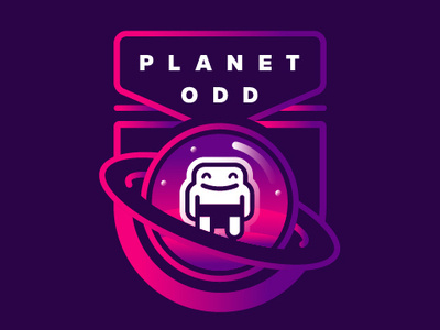 Esports Logo Proposal Planet Odd 2d brand identity eports gradient logo logo symbol merch pink planet purple simple type space symbol