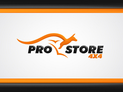 Pro Store 4x4 4x4 black canguro design garciagrela kangaroo logo logotipo logotype orange store