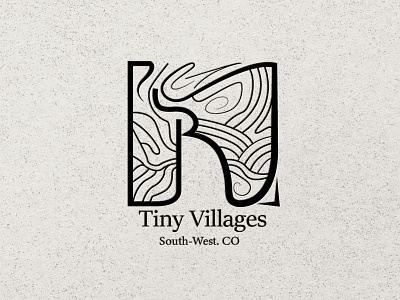 Logo for Tiny Villages branding graphic design iconic logo illustration logo logo design monochromatic