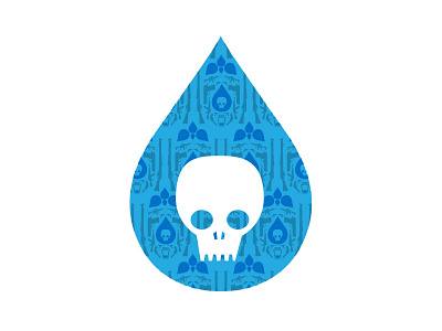 Water Way to Go drop icon skull water