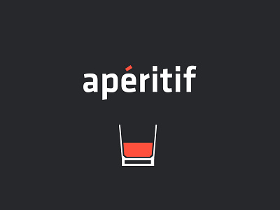 Apéritif alcohol cocktail icon identity logo