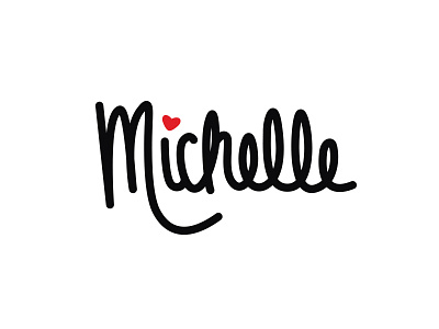 Michelle handwriting lettering logo typography