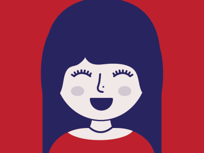 Jenbeingjen avatar blue girl red