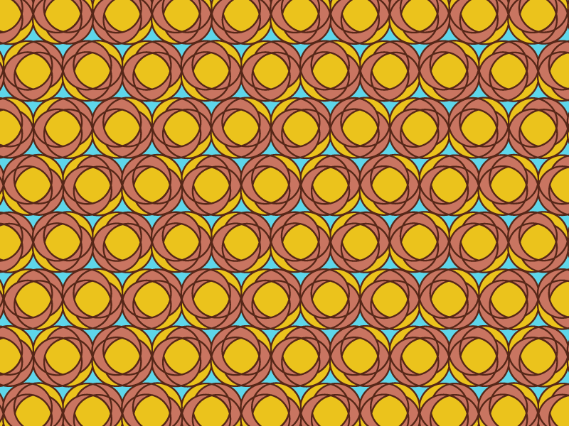 Circles circles flowers geometric pattern
