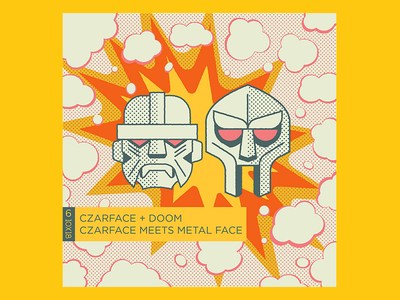 No.6 CZARFACE + DOOM - CZARFACE MEETS METAL FACE 10x18 comic art illustration pattern
