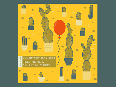 No.5 COURTNEY BARNETT - TELL ME HOW YOU REALLY FEEL 10x18 cactus illustration pattern