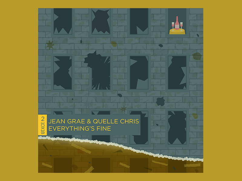 No.2 JEAN GRAE & QUELLE CHRIS - EVERYTHINGS FINE 10x18 pattern geometric climate change disaster building illustration