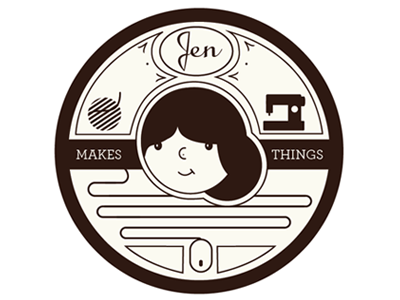 jen makes things tag & logo