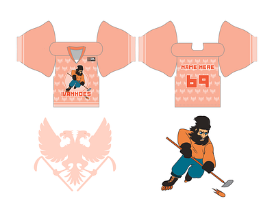 SRHL Jersey - Ivanhoes branding illustration jersey mascot