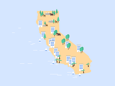 California Map business california illustration map user map users