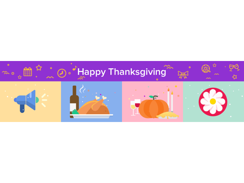 Turkey Day🦃 🥂! email banner email design gif holidays pumpkin thanksgiving turkey winter