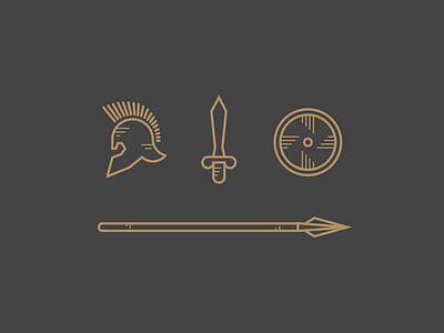Ancient Weaponry greek helm shield spartan spear sword