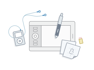Phuse Design brand design erase ipod logo music pen sketch tablet wacom website