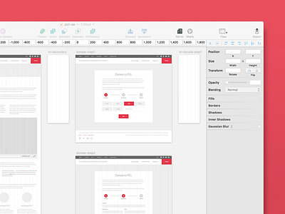 PCL Wires conservation league nonprofit planning ui ux wireframe