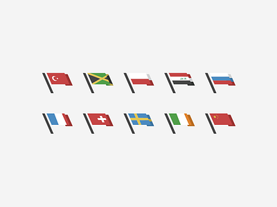 Flags #2 china flags france icon iraq ireland jamaica national poland russia sweden swiss turkey world