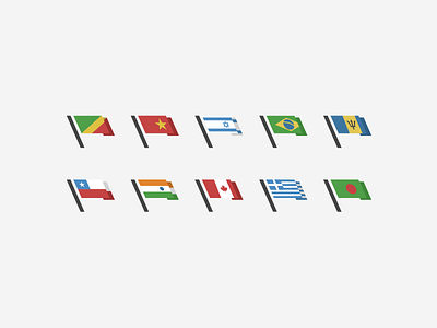 Flags #3 bangladesh barbados brazil canada chile congo flags greece icon india israel national vietnam world