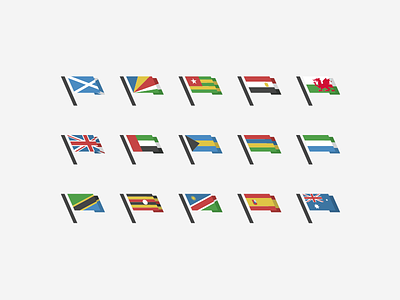 Flags #4 australia bahamas emirates eqypt flags icon mauritius namibia national scotland seychelles sierra leone spain tanzania togo uganda united kingdom wales world