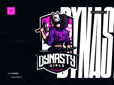 Branding and assests for Dynasty Girls 🥰 branding esports gaming illustration league of legends logo mascot